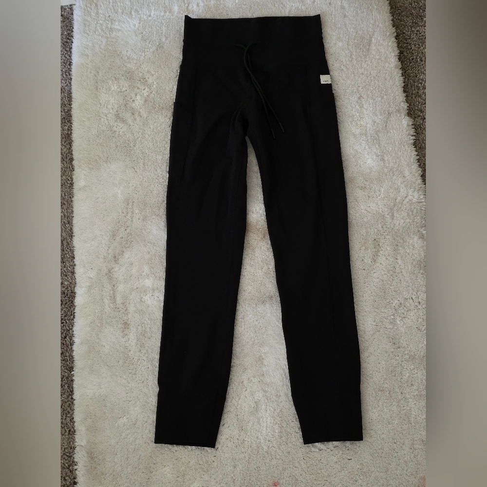 Vouri Black High-Waist Leggings with Drawstring Waist For Women Size XSmall